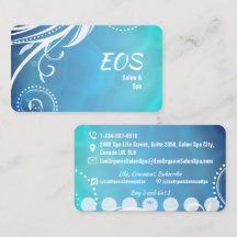 Boho Ocean Salon Spa Loyauté Carte de visite