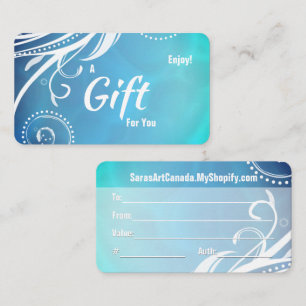 Boho Ocean Salon Wellness-Center Geschenkkarte Visitenkarte
