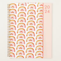 Boho orange arc-en-ciel