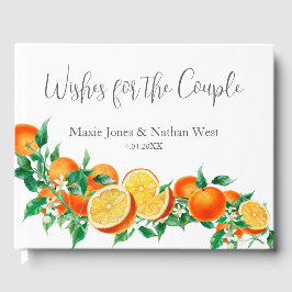 Boho Orange Blossom Wedding Gästebuch