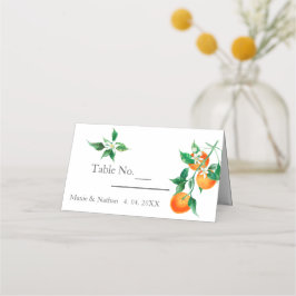 Boho Orange Blossom Wedding Platzkarte