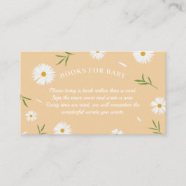 Boho Orange Daisies Babyduschbücher für Baby Begleitkarte