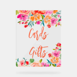 Boho orange fleurie fleur sauvage signe cadeaux