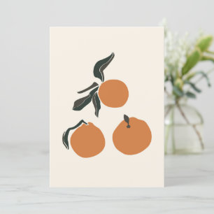 Boho Orange Frucht Tropical Summer Print