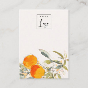 Boho Orange Fruity Logo Blank Juwelier Display Visitenkarte