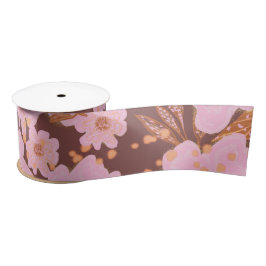 Boho Orange Rust Jeden Anlaß Floral Satinband