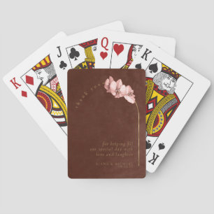 Boho-Orchideen-Bogen-Hochzeits-Dankeschön ID959 Spielkarten