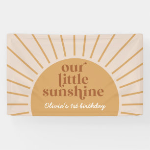 Boho Our Little Sunshine 1. Geburtstag Banner