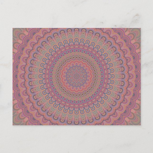Boho oval mandala postkarte (Vorderseite)
