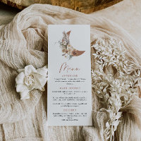 Boho Over the Moon Baby Shower Menu