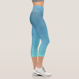 Boho-Ozean-Hochtaillen-Kapri Capri Leggings