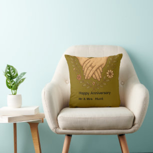 Boho-Paar-Jubiläumsgeschenk Kissen