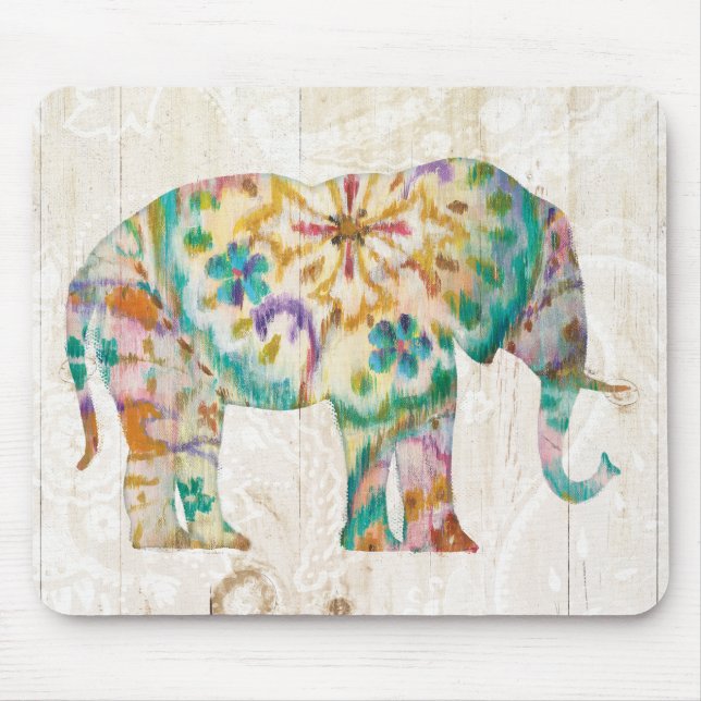 Boho Paisley Elefant I Mousepad (Vorne)
