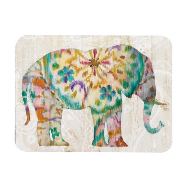 Boho Paisley Elephant I Magnet (Horizontal)