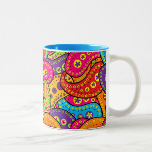 Boho Paisley Zweifarbige Tasse