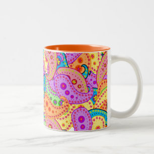 Boho Paisley Zweifarbige Tasse