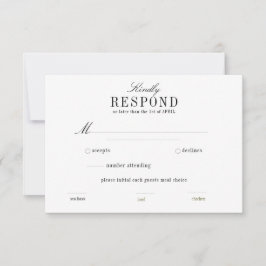 Boho Palm Feuille de verdure RSVP horizontal