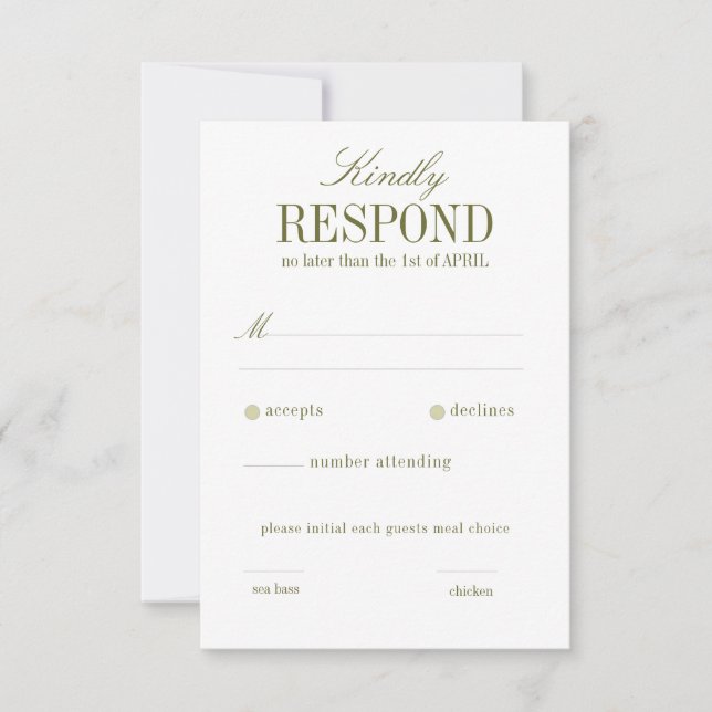 Boho Palm Feuilles de verdure RSVP 2 (Devant)