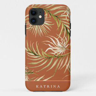 Boho Palm Leaf Muster Burnt Orange Case-Mate iPhone Hülle