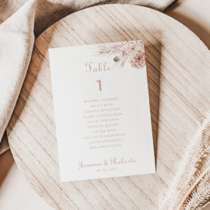 Boho Palm Verlasse Tischnummer 1 Seating Charts