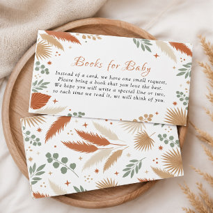 Boho Pampas Gras Bücher für Baby Begleitkarte