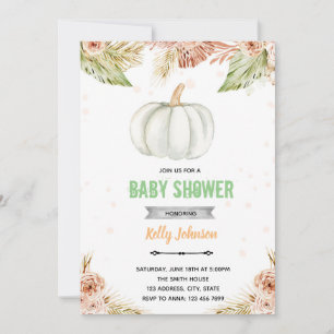Boho Pampas Gras Kürbisdusche Suite Einladung
