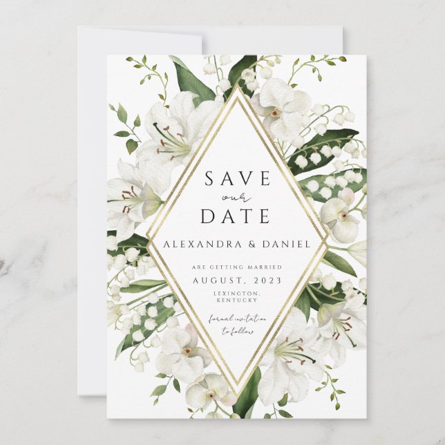 Boho Pampas Gras Save the Date minimalistisch Einladung (Vorderseite)