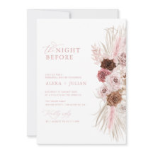 Boho Pampas Gras und staubige rosa Probe Abendesse