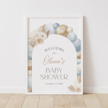 Boho Pampas Grass Arch Baby Dusche Begrüßungszeich