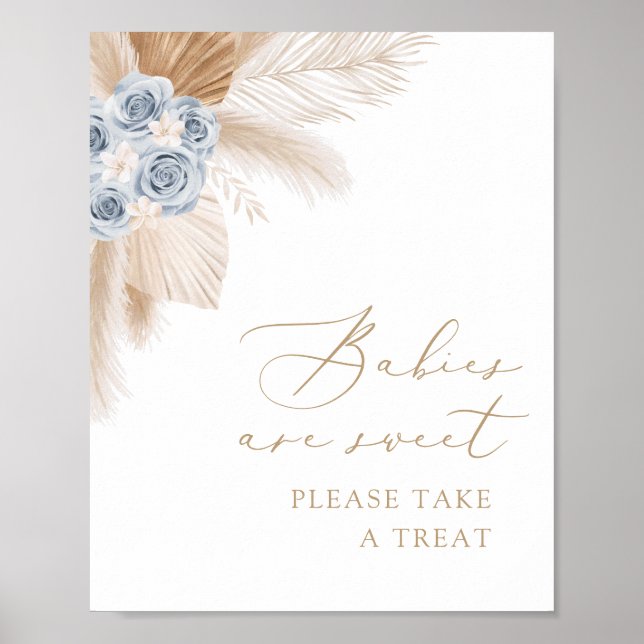 Boho Pampas Grass Babies sind süß Nehmen Sie eine  Poster (Vorne)