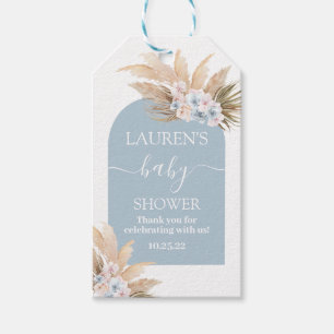 Boho Pampas Grass Baby Shower Boy Gift Tag Geschenkanhänger