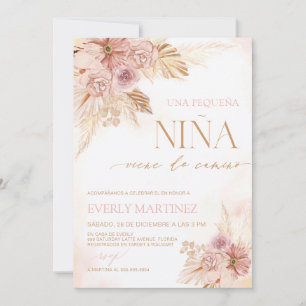 Boho Pampas Grass Baby Shower Girl Einladung