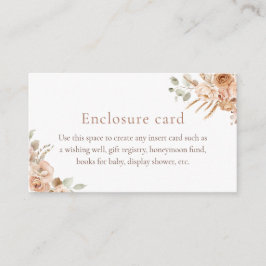 Boho Pampas Grass Babydusche Umschließkarte Begleitkarte