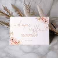 Boho Pampas Grass Babydusche Windelwaschkarte