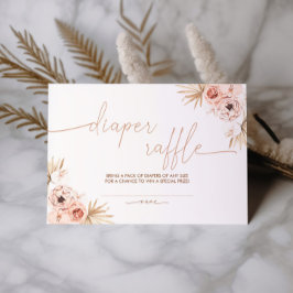 Boho Pampas Grass Babydusche Windelwaschkarte Einladung