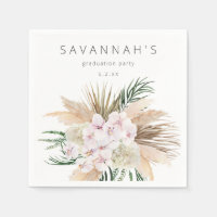 Boho Pampas Grass Beach Floral Name oder Monogramm