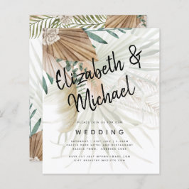 BOHO Pampas Grass Beige Grüne Terracotta Hochzeit