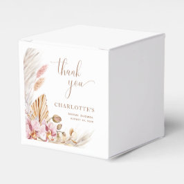 Boho Pampas Grass Blush Pink Gold | BRAUTPARTY Geschenkschachtel