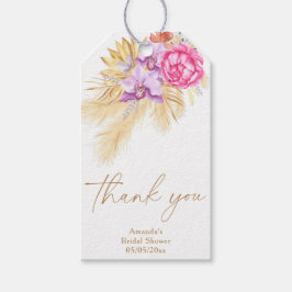 Boho pampas grass - Brautparty vielen Dank Geschenkanhänger
