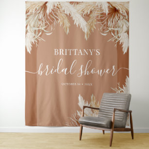 Boho Pampas Grass Brautparty Wandteppich