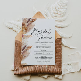 Boho Pampas Grass Bridal Dusche Einladung