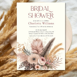 Boho Pampas Grass Bridal Dusche Einladung
