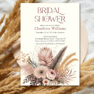 Boho Pampas Grass Bridal Dusche Einladung