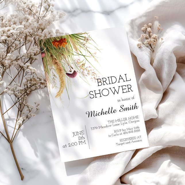 Boho Pampas Grass Bridal Dusche Einladung (Von Creator hochgeladen)