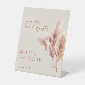 Boho Pampas Grass Cards & Gift-Zeichen Sockelschild
