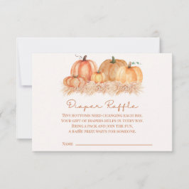 Boho Pampas Grass Diaper Raffle Card | Rustic Dankeskarte