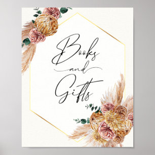 Boho Pampas Grass Driving Bouquet Books and Gifts Poster