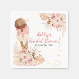 Boho Pampas Grass Eis Paare Dusche Napkin Serviette