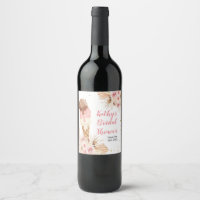 Boho Pampas Grass Eis Wein Flasche Party