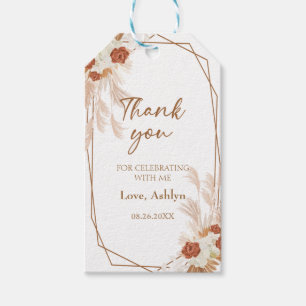 Boho Pampas Grass Elegante Banca del Gottardo Geschenkanhänger